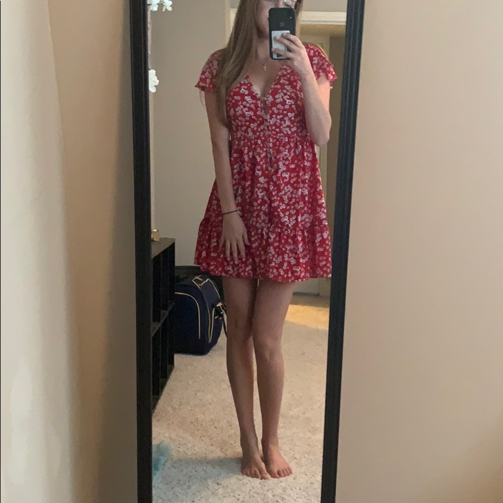 Showpo Red Flowered Dress!